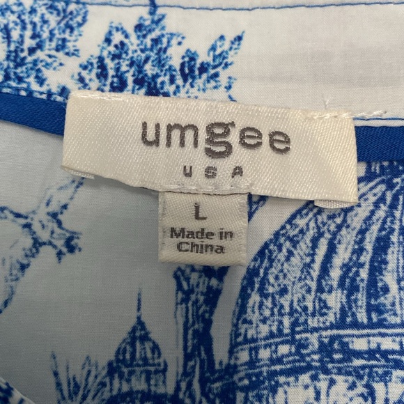 Classic blue & white toile print maxi dress. - Picture 5 of 7